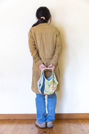 画像3: MLサイズ再入荷◎非暴力! Raw silk ローシルク シャツワンピース 2サイズ2カラー☆不殺生 シルク ベジタリアン