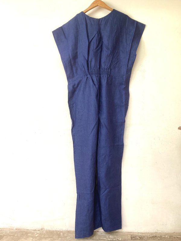 画像8: 30%off！！Lサイズ リネン100% ジャンプスーツ ★麻 linen 3カラー つなぎ (8)