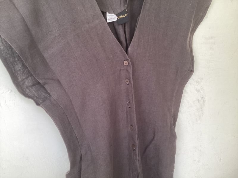 画像2: 30%off！！Lサイズ リネン100% ジャンプスーツ ★麻 linen 3カラー つなぎ (2)