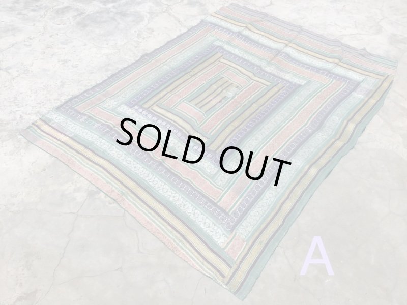 画像2: NEW ヴィンテージラリーキルト★刺し子 ラグ カンタ (2)