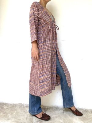 画像12: 手紡ぎ手織りカディコットン ロングカーディガン　3カラー ★羽織