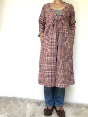 画像9: 手紡ぎ手織りカディコットン ロングカーディガン　3カラー ★羽織