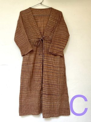 画像24: 手紡ぎ手織りカディコットン ロングカーディガン　3カラー ★羽織