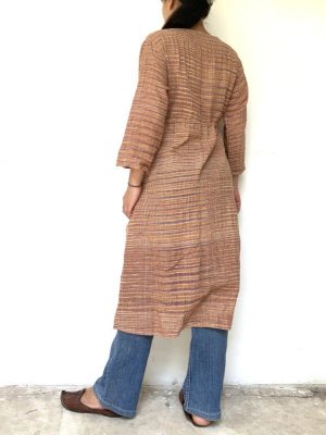 画像31: 手紡ぎ手織りカディコットン ロングカーディガン　3カラー ★羽織