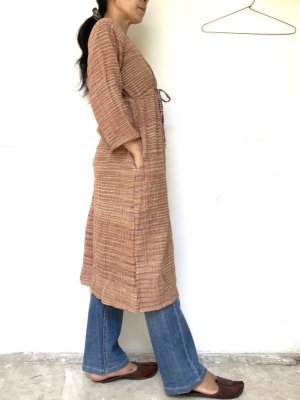 画像28: 手紡ぎ手織りカディコットン ロングカーディガン　3カラー ★羽織