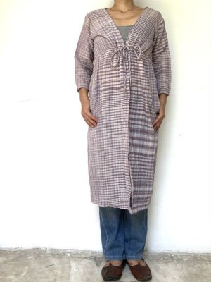 画像20: 手紡ぎ手織りカディコットン ロングカーディガン　3カラー ★羽織