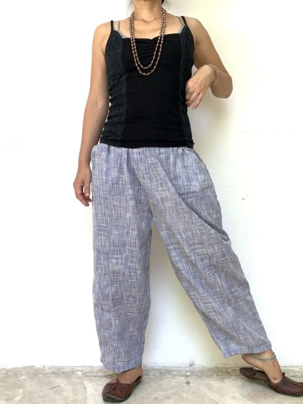 手織り　カディコットン バルーンパンツ　B