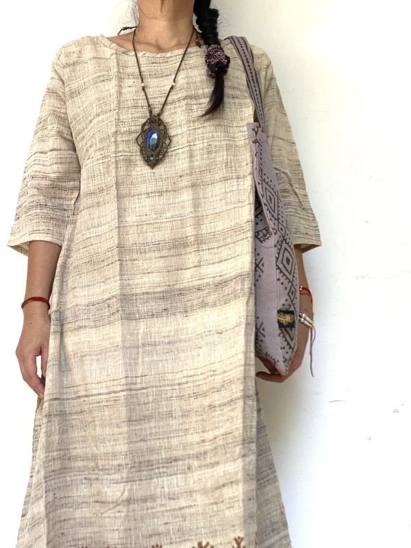 画像14:  トライバルブロックプリント　エコバッグ★ECOBAG 買い物袋 レジ袋 トートバッグ (14)