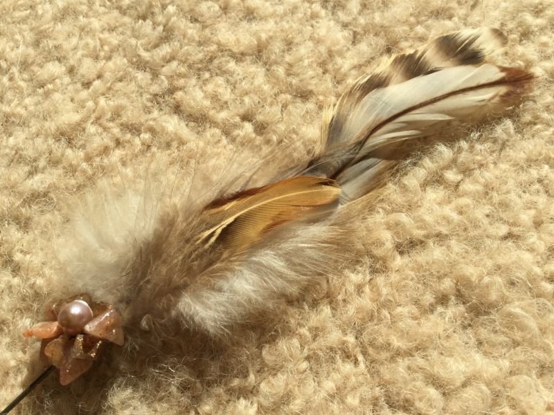 ピンクトルマリンxパールハットピン