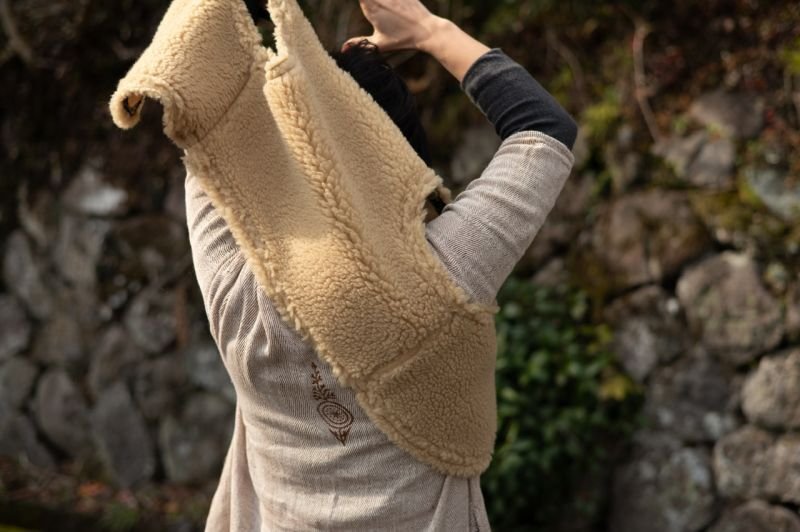 ボアショートベスト コーデのスパイス