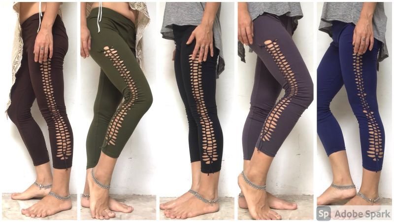 画像3: カッティングレギンス 5カラー 10部丈 ★Mサイズ