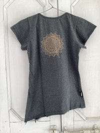 TrishuL トリシュール ブロックプリントTシャツ 2サイズ4カラー★インド綿100% ライトウエイト