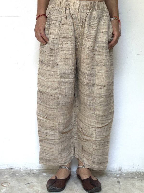 画像2: NEW 手織りローシルク バルーンパンツ⭐︎ベジタリアンシルク ビーガンシルク (2)