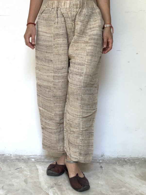 画像3: NEW 手織りローシルク バルーンパンツ⭐︎ベジタリアンシルク ビーガンシルク (3)