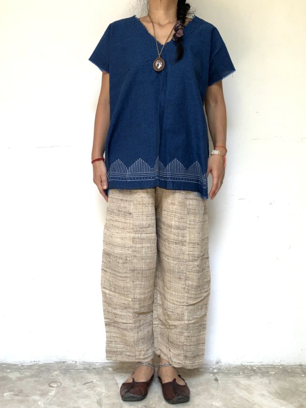 画像6: NEW 手織りローシルク バルーンパンツ⭐︎ベジタリアンシルク ビーガンシルク (6)