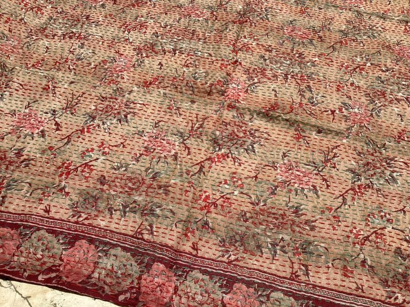 カンタシルク ショール大判 刺子 12 ディテール