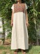 民族手刺繍ミラーワーク スリットマキシワンピ