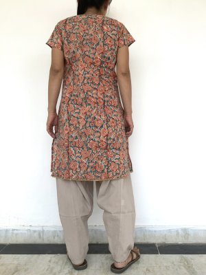 ブロックプリントクルタ＆サルエル セットアップ　1