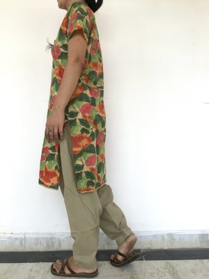 ブロックプリントクルタ＆サルエル セットアップ　2