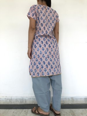 ブロックプリントクルタ＆サルエル セットアップ　3