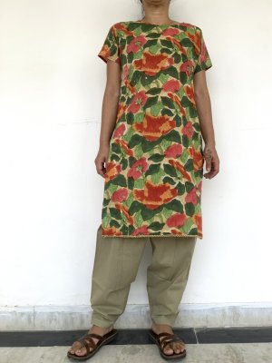 ブロックプリントクルタ＆サルエル セットアップ　2