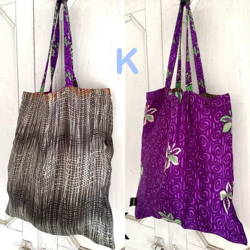 画像19: 定番！リサイクルサリー リバーシブル エコバッグ ☆ ecobag 循環  買物袋 脱プラスチック (19)