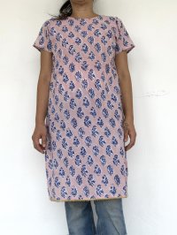 NEW ブロックプリント クルタ⭐︎2サイズ インド綿 インド木版プリント 更紗