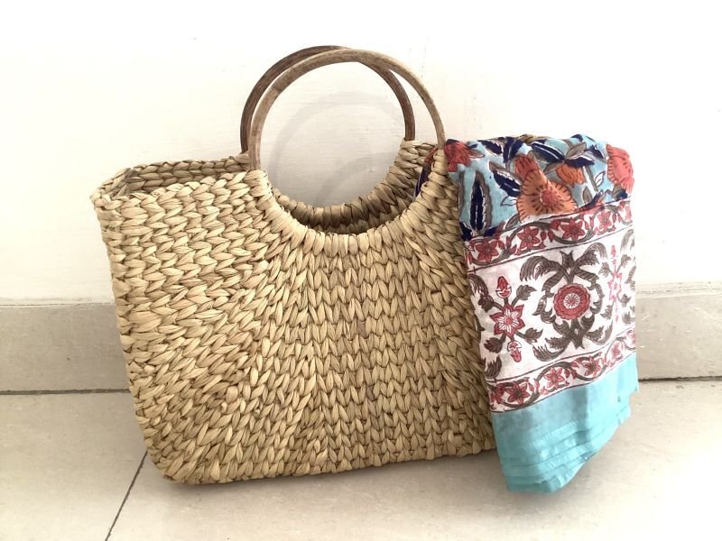 画像2: ¥1000off!カゴBAG☆ストロー 水草 カゴバッグ かご