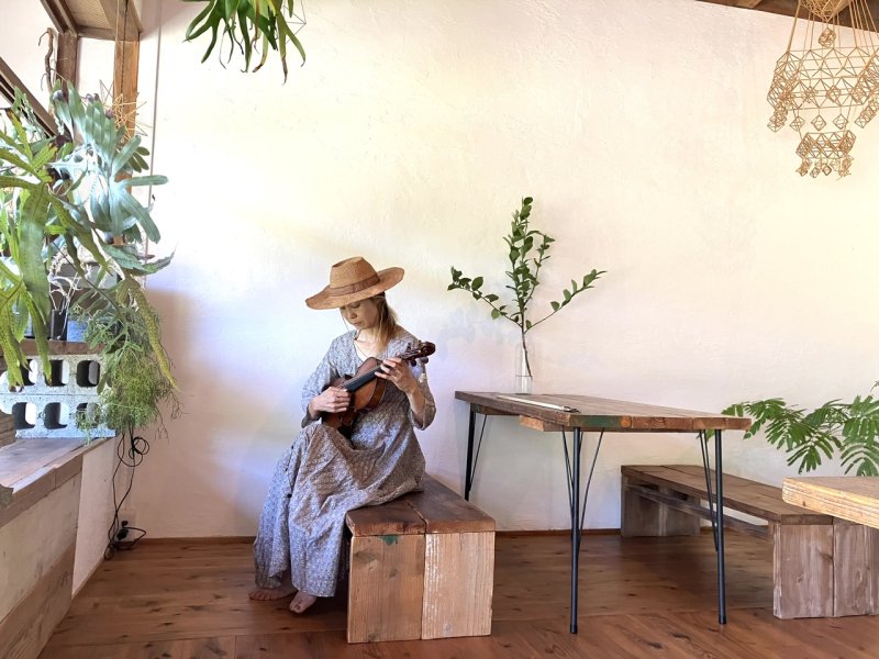 インド木版ハンドプリント マキシワンピース　C