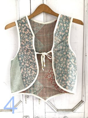 刺し子 ベスト 巻きスカートセットアップ　4