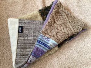 1 アップサイクルスヌード 手織りアンゴラ