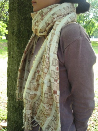 画像2: 草木染　手織り大判ショール