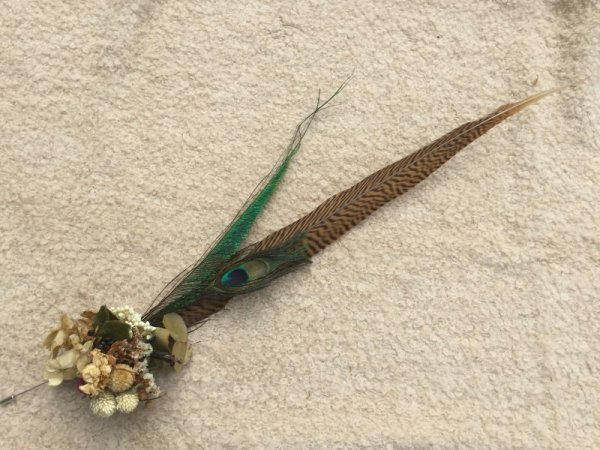 画像4: ドライフラワー x ワイルドフェザー ハットピン hatpin feathe dryflower (4)