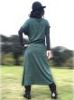 画像12: オーガニックコットン ヘンプ ドレープ ワンピース  マキシ丈グリーン (12)