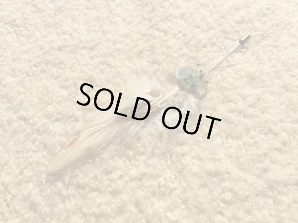 フローライトx真鍮ハットピン