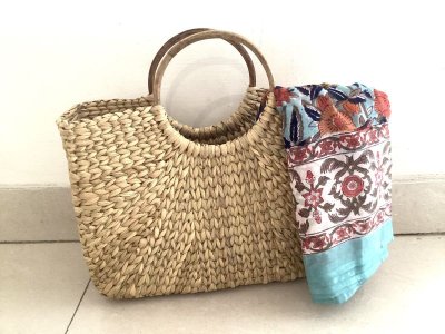画像2: ¥1000off!カゴBAG☆ストロー 水草 カゴバッグ かご　