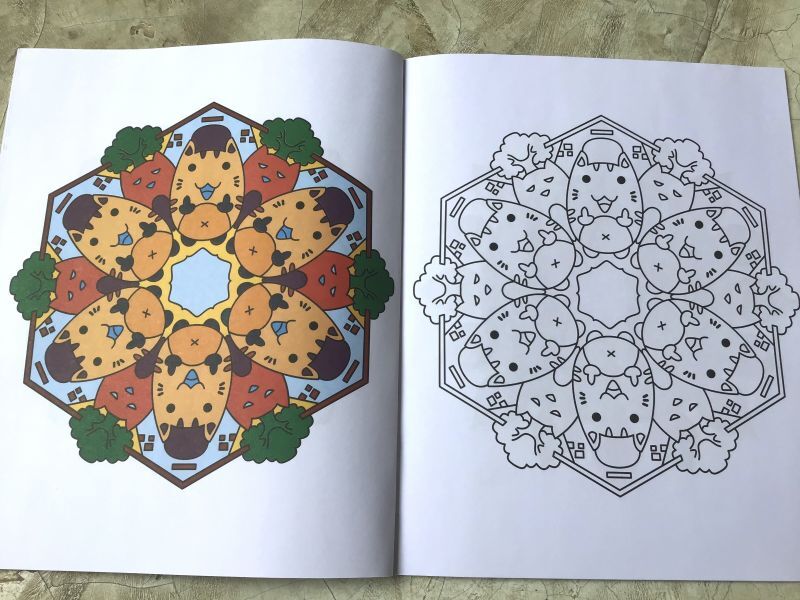 KIDS マンダラカラーブック mandala colorbook ☆子供 曼荼羅 塗り絵